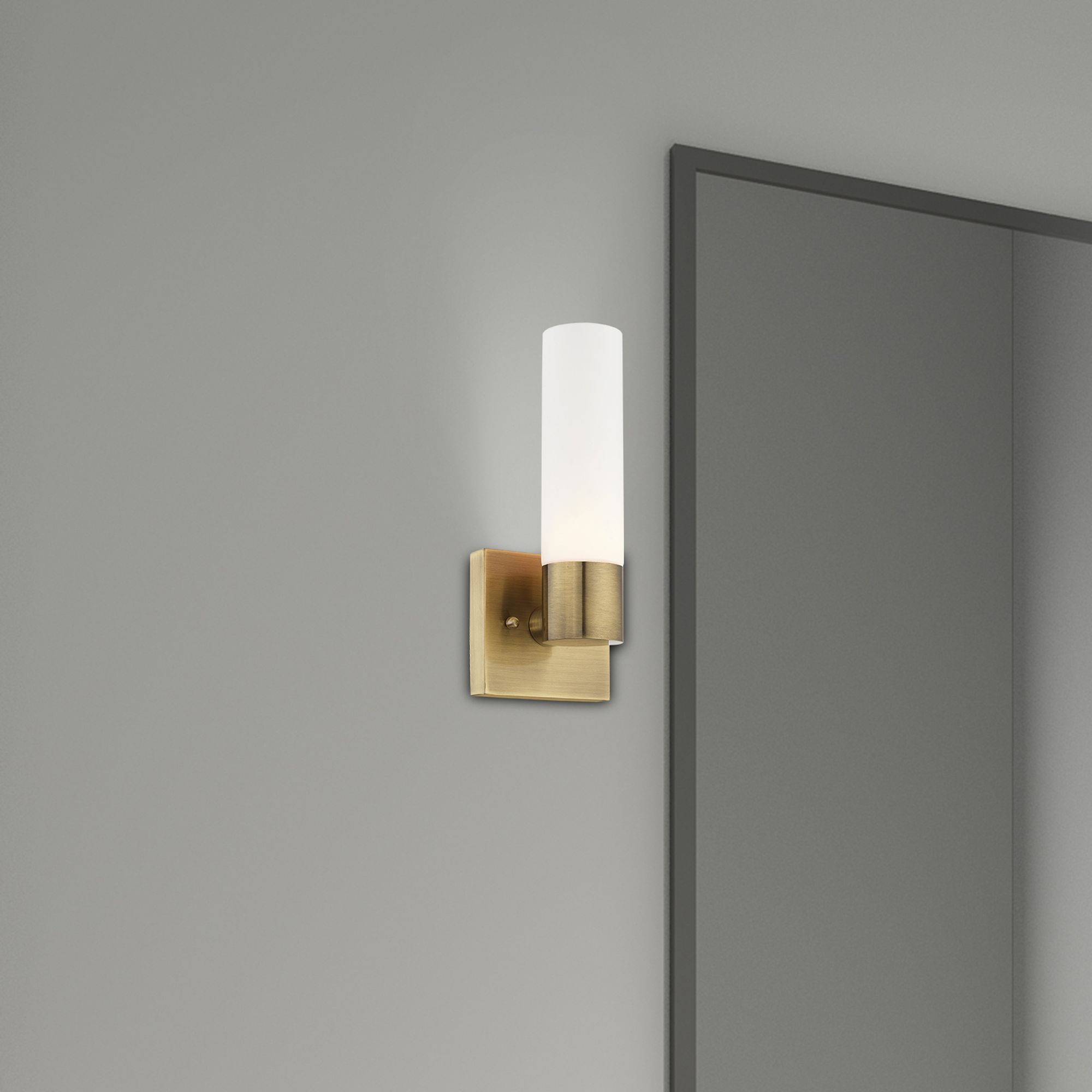 Aero 1 Light Antique Brass ADA Wall Sconce