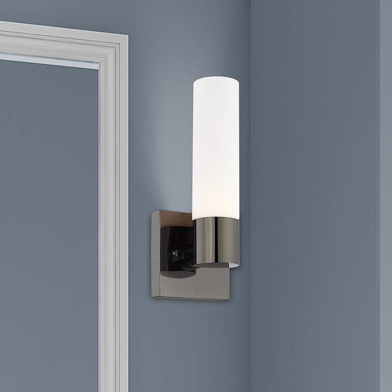 Image 1 Aero 1 Light Black Chrome ADA Wall Sconce
