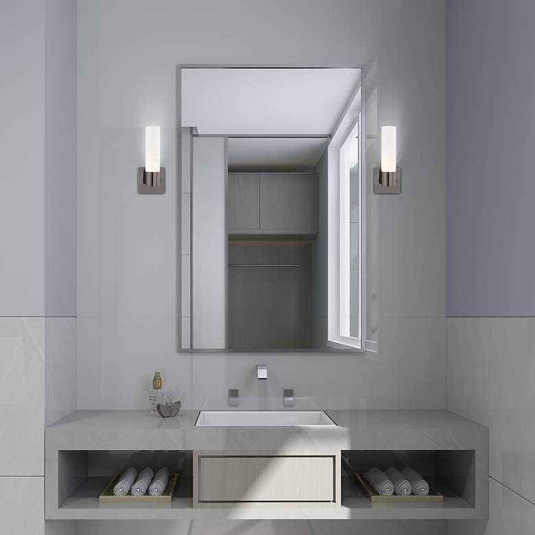 Image 7 Aero 1 Light Black Chrome ADA Wall Sconce more views