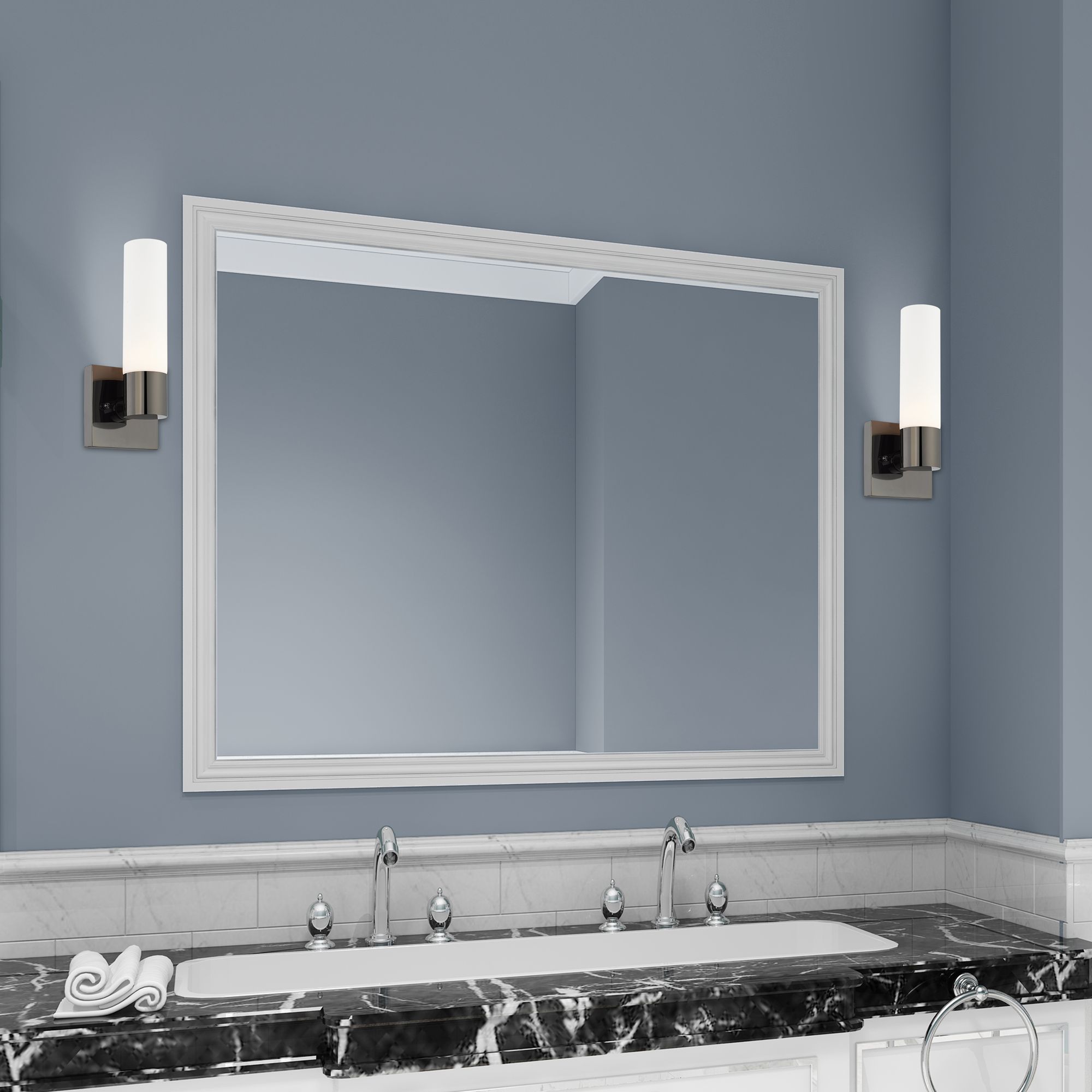 Aero 1 Light Black Chrome ADA Wall Sconce