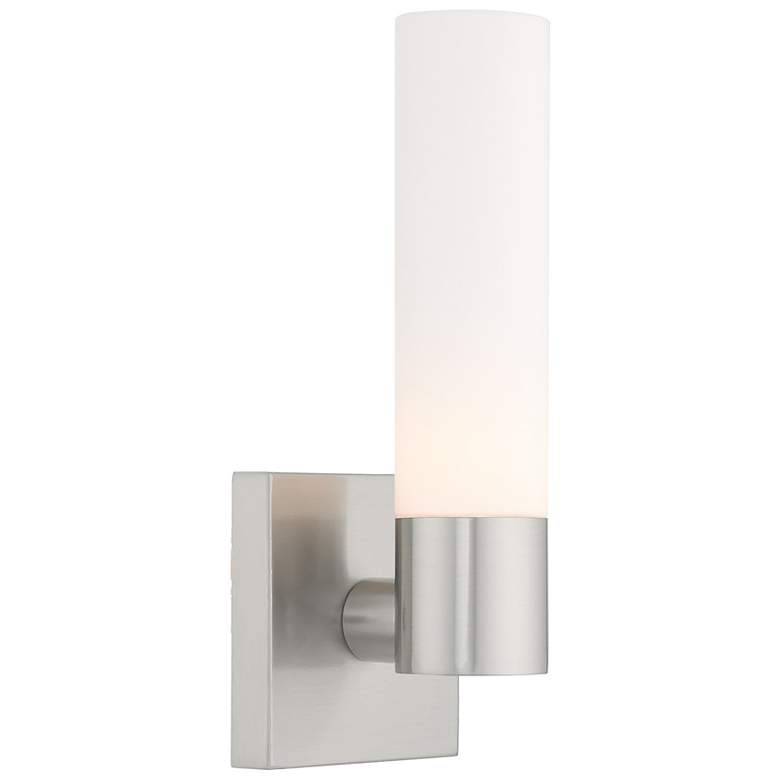 Image 1 Aero 1 Light Brushed Nickel Wall Sconce