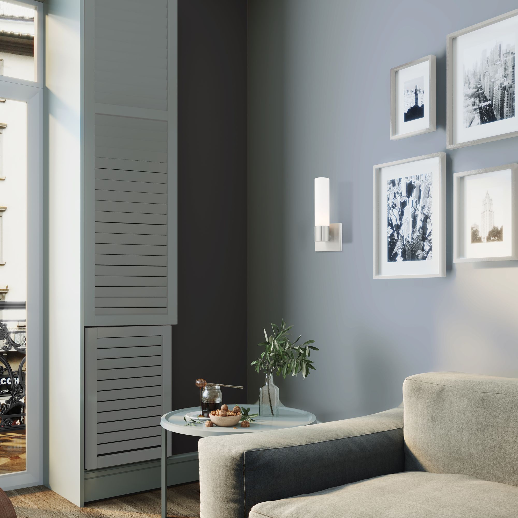 Aero 1 Light Brushed Nickel Wall Sconce