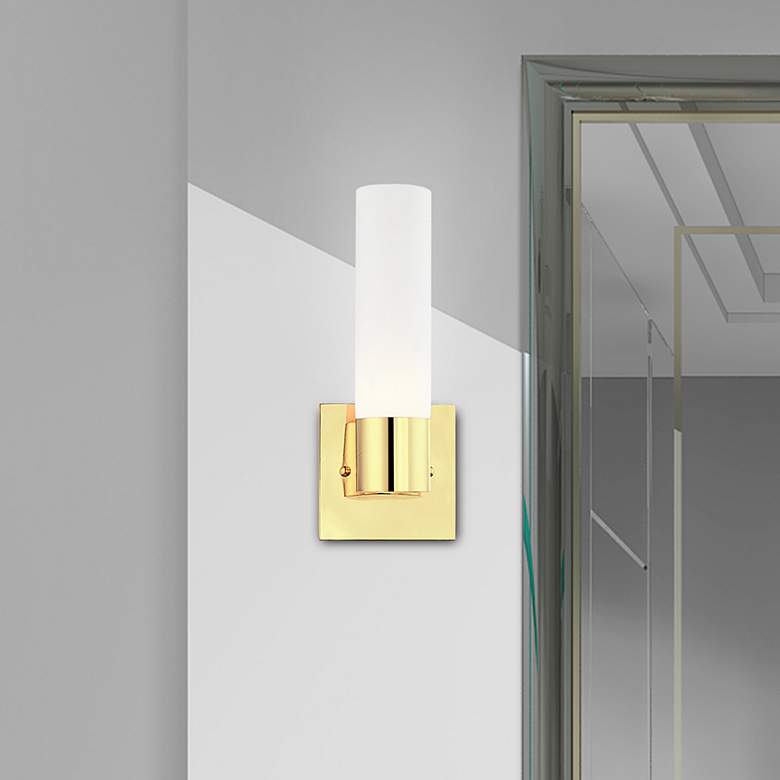 Image 1 Aero 1 Light Polished Brass ADA Wall Sconce