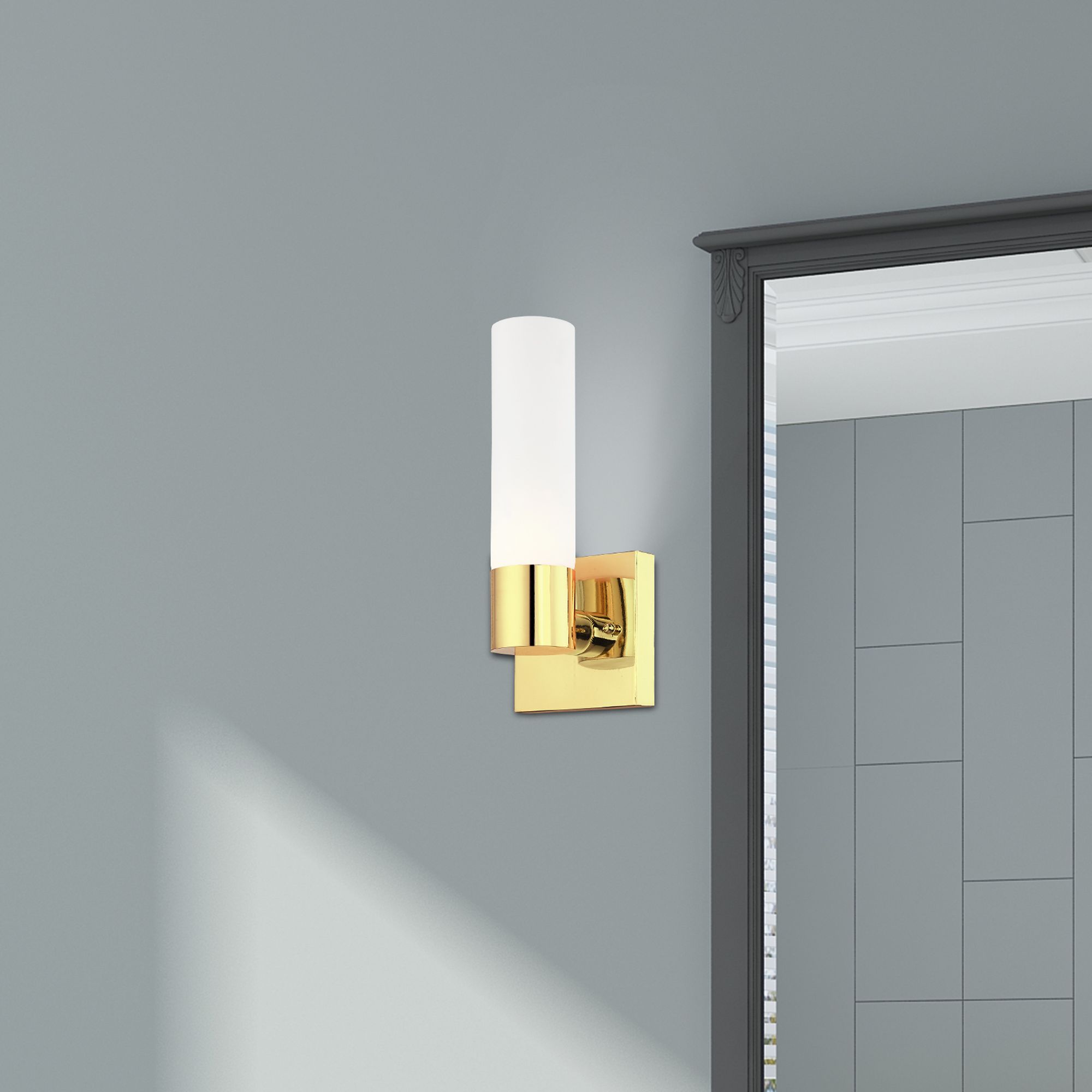 Aero 1 Light Polished Brass ADA Wall Sconce