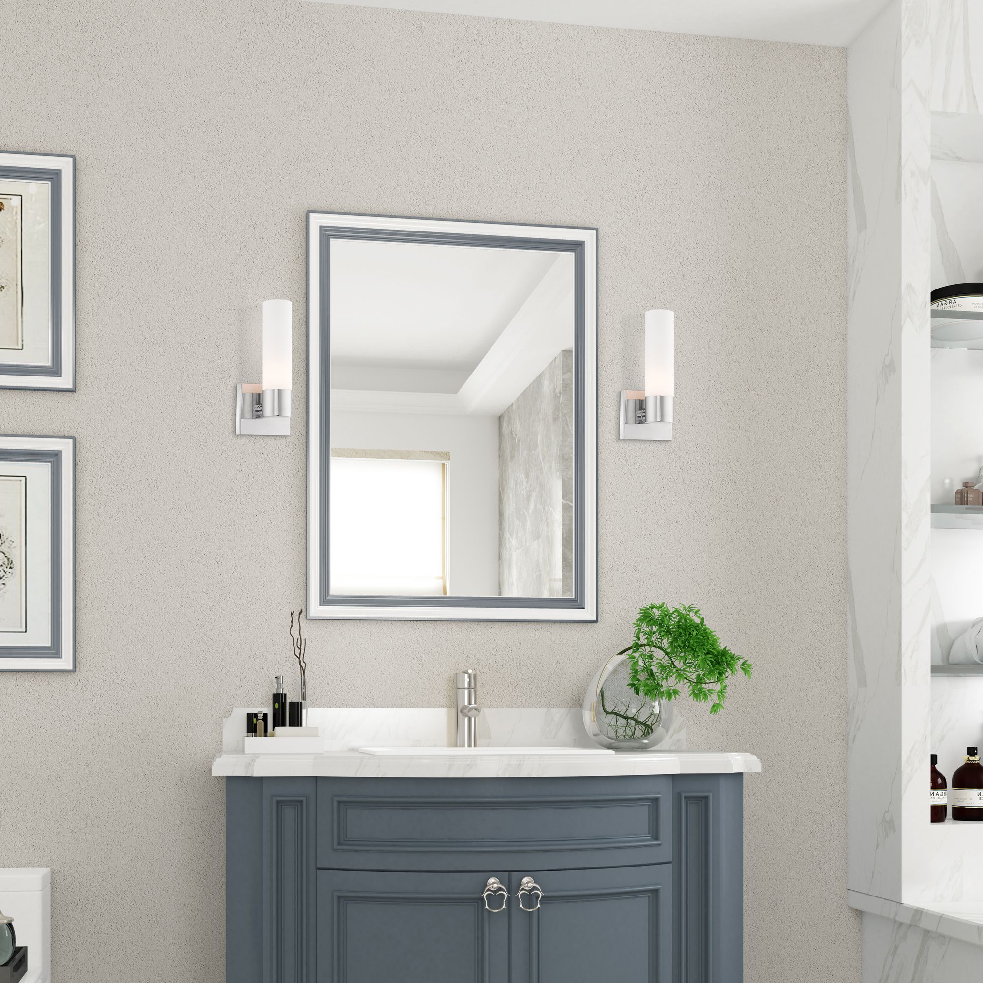 Aero 1 Light Polished Chrome Wall Sconce