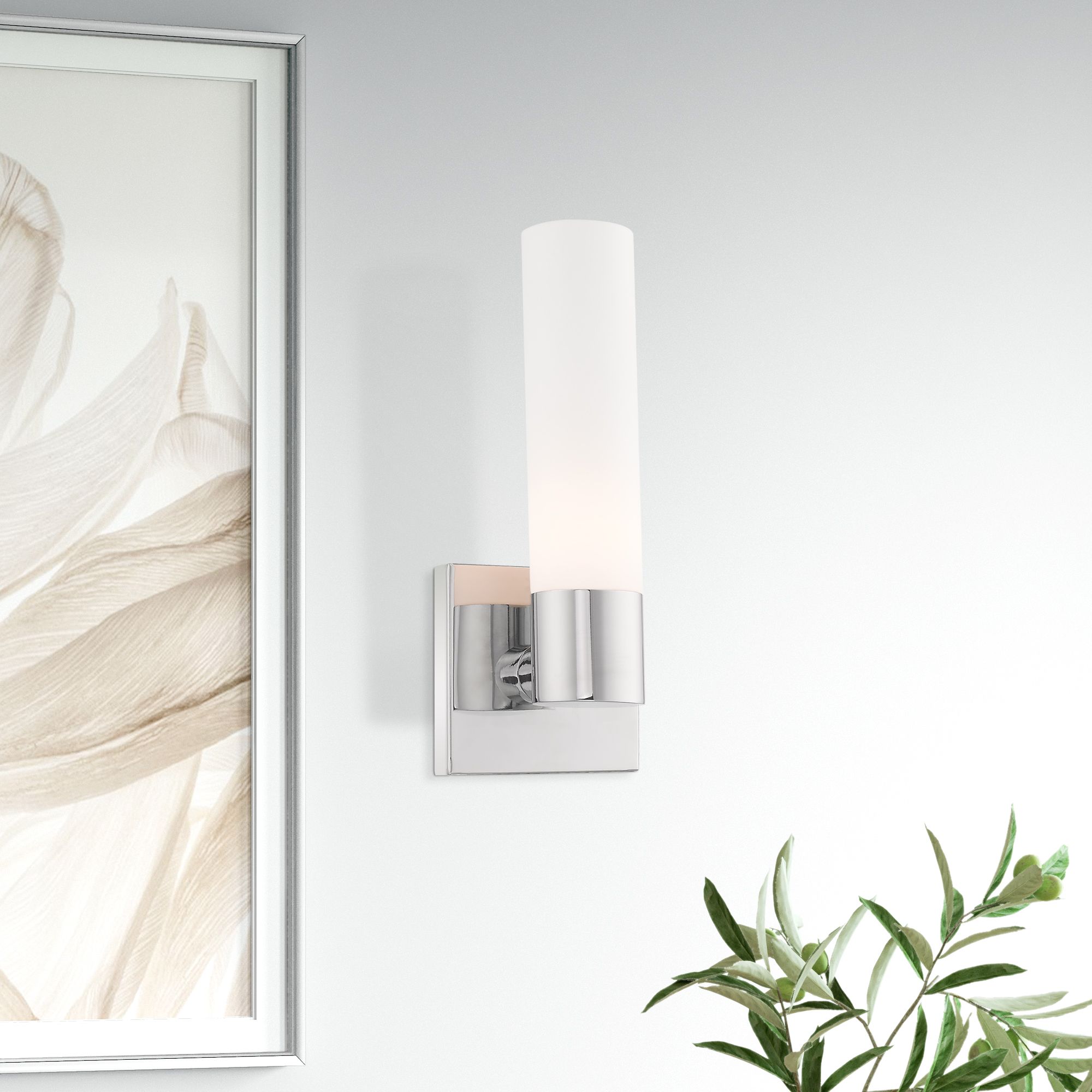 Aero 1 Light Polished Chrome Wall Sconce