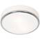 Aero 10" Wide Round Chrome and Opal Glass Ceiling Light