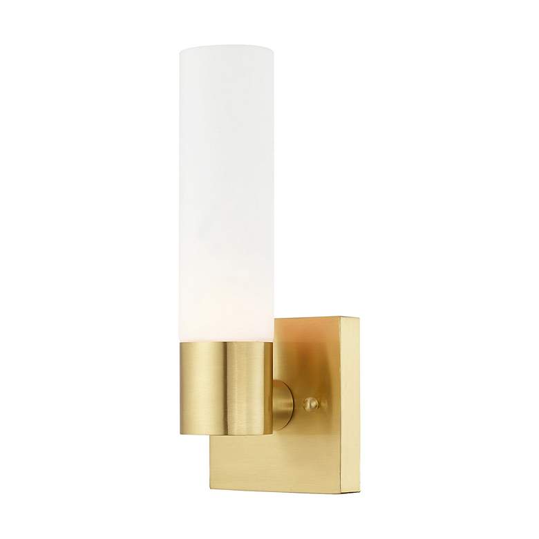 Image 3 Aero 11 1/4" High Satin Brass Metal ADA Wall Sconce more views
