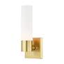 3_Aero 11 1/4" High Satin Brass Metal ADA Wall Sconce more views