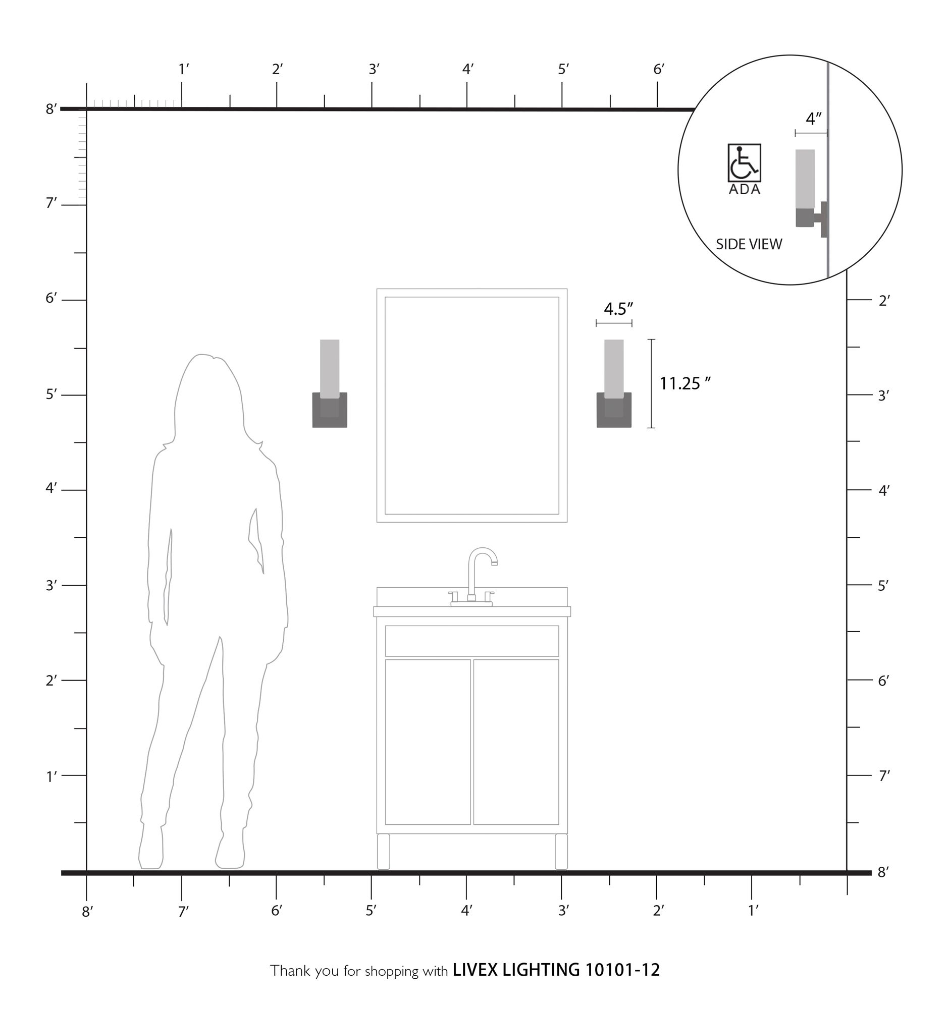 Aero 11 1/4" High Satin Brass Metal ADA Wall Sconce
