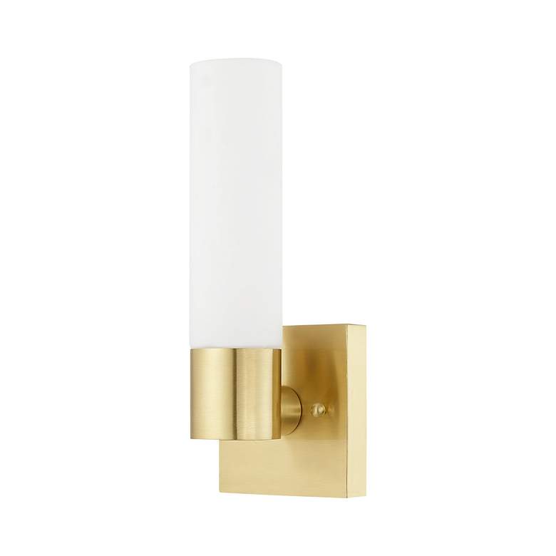 Image 4 Aero 11 1/4" High Satin Brass Metal ADA Wall Sconce more views