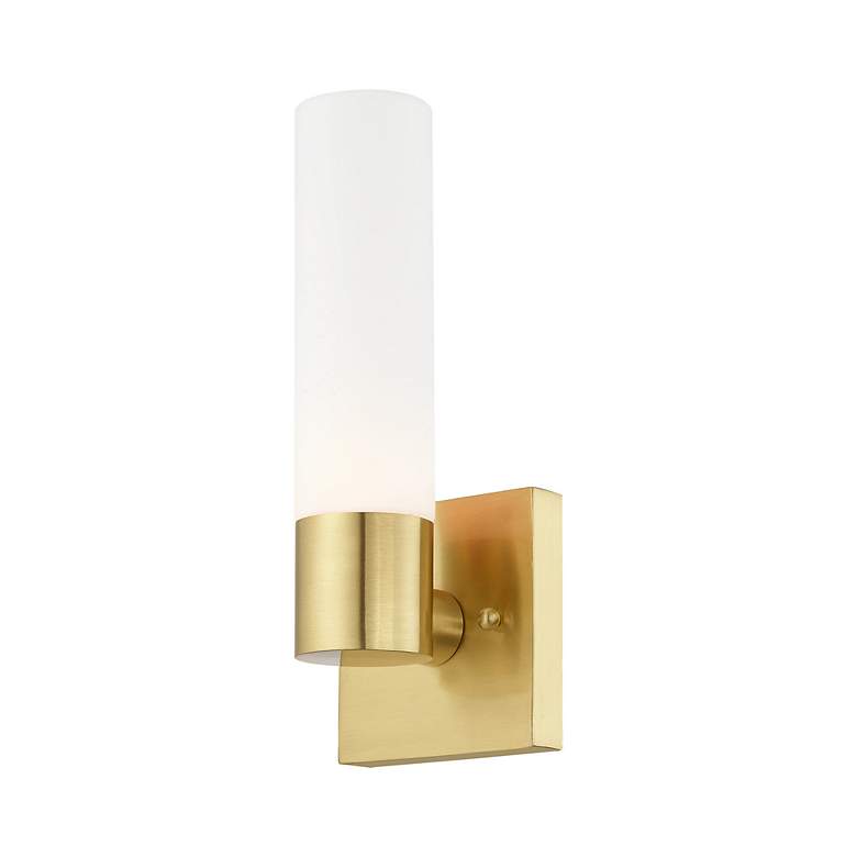 Image 6 Aero 11 1/4" High Satin Brass Metal ADA Wall Sconce more views