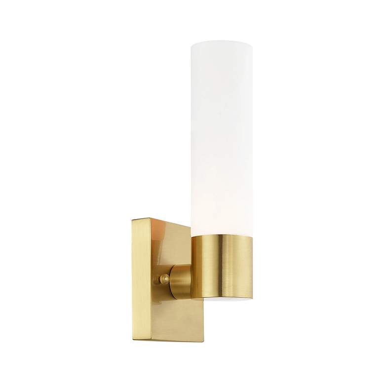 Image 7 Aero 11 1/4" High Satin Brass Metal ADA Wall Sconce more views