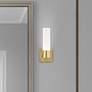 Aero 11 1/4" High Satin Brass Metal ADA Wall Sconce
