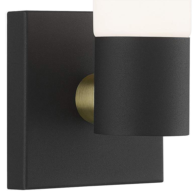Image 3 Aero 11 1/4 inch High Textured Black ADA Wall Sconce more views