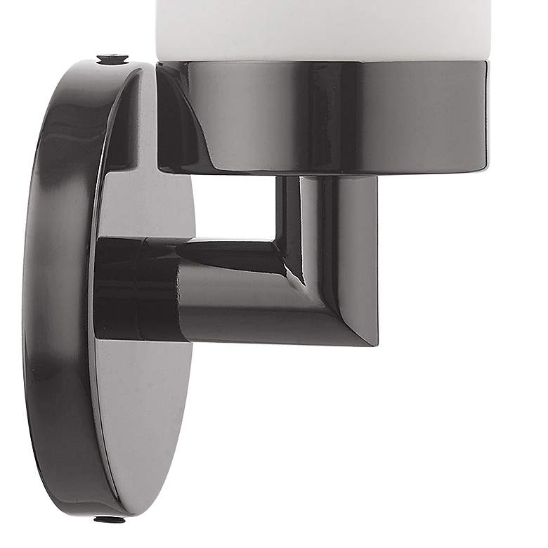 Image 3 Aero 11 3/4" High Black Chrome and White Glass Wall Sconce more views