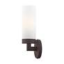7_Aero 11 3/4" High Bronze Metal and White Glass Wall Sconce more views