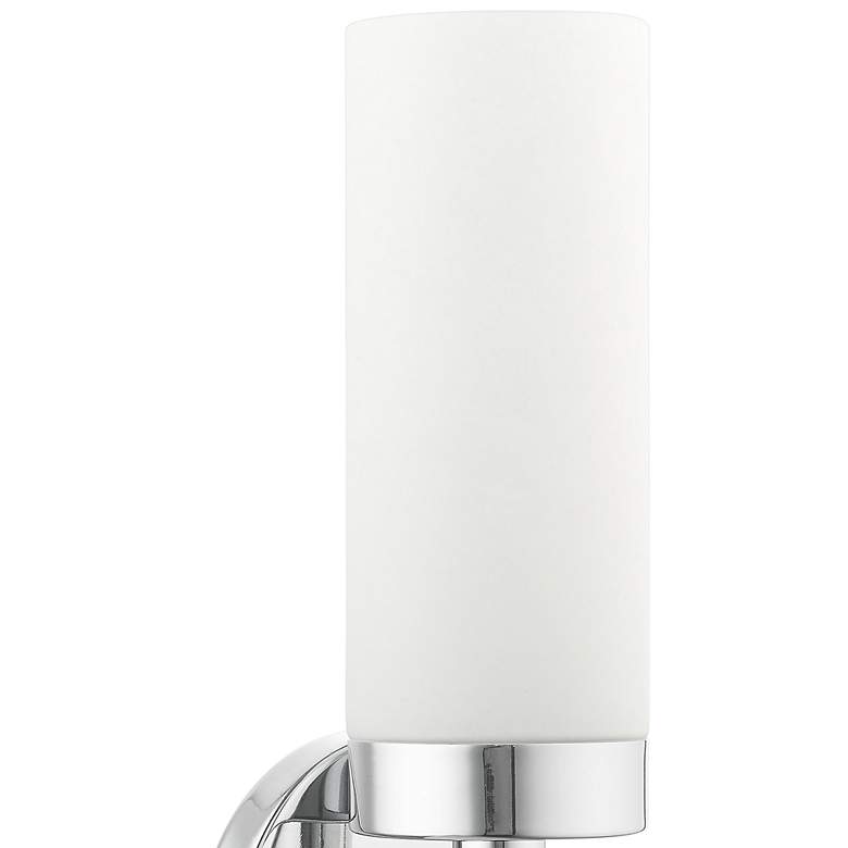 Image 3 Aero 11 3/4"H Polished Chrome and White Glass Wall Sconce more views