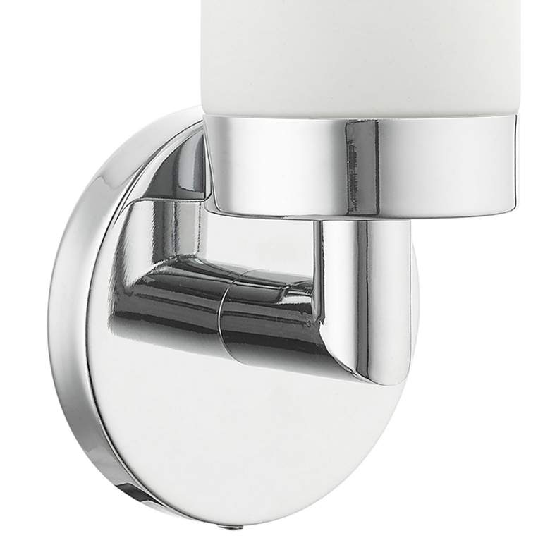 Image 4 Aero 11 3/4"H Polished Chrome and White Glass Wall Sconce more views