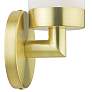 Aero 11 3/4"H Satin Brass Metal and White Glass Wall Sconce