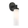6_Aero 11" High Black Metal and White Glass Wall Sconce more views