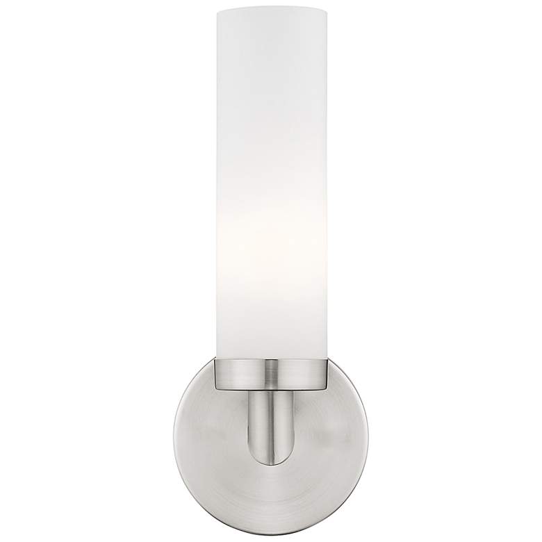 Image 7 Aero 11" High Brushed Nickel Wall Sconce more views