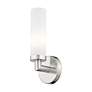 Aero 11" High Brushed Nickel Wall Sconce in scene