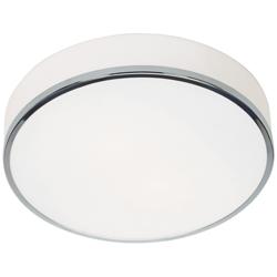 Aero 12 1/2&quot; Wide Chrome and Opal Glass LED Ceiling Light
