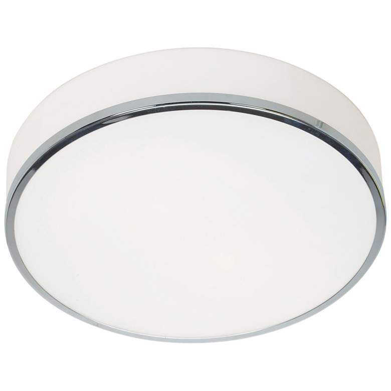 Image 2 Aero 12 1/2 inch Wide Chrome Round Metal Ceiling Light