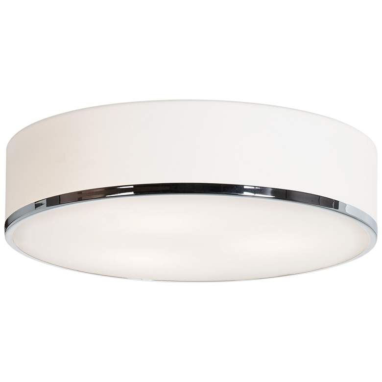 Image 1 Aero 15 3/4" Wide Chrome LED Drum Ceiling Light