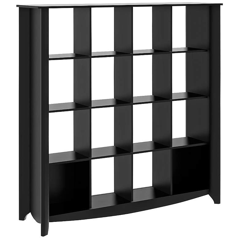 Image 1 Aero 16-Cube Pure Black Bookcase Room Divider