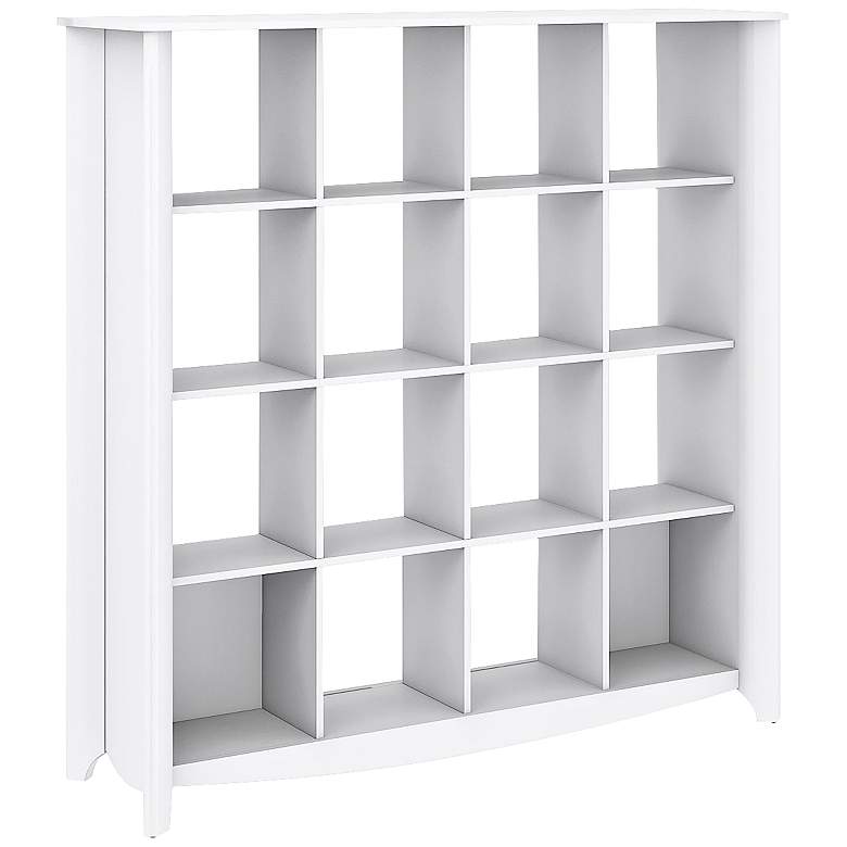 Image 1 Aero 16-Cube Pure White Bookcase Room Divider