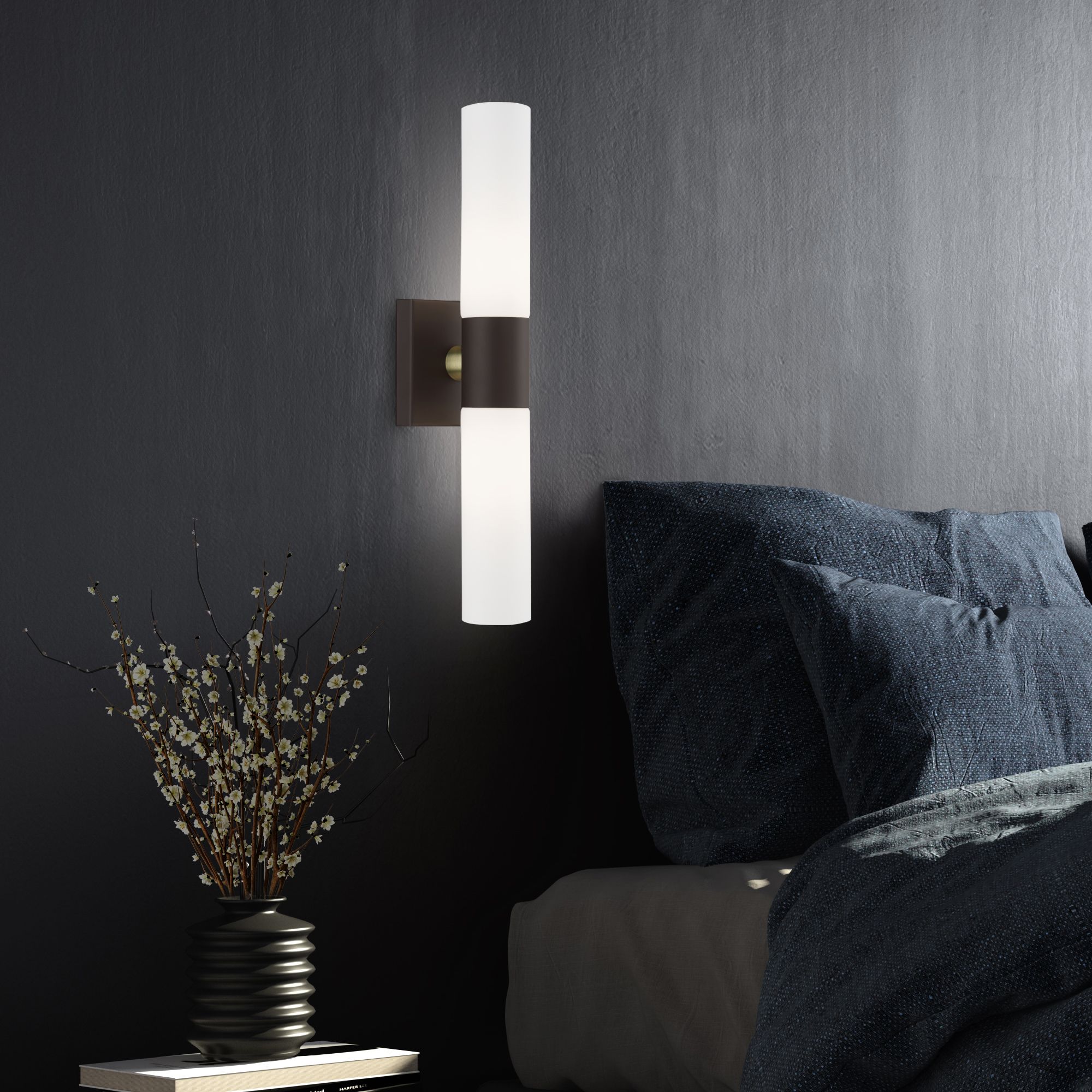 Aero 17 3/4" High Bronze ADA 2-Light Wall Sconce