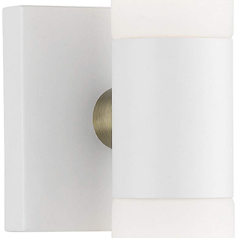 Image 3 Aero 17 3/4 inch High Textured White ADA 2-Light Wall Sconce more views