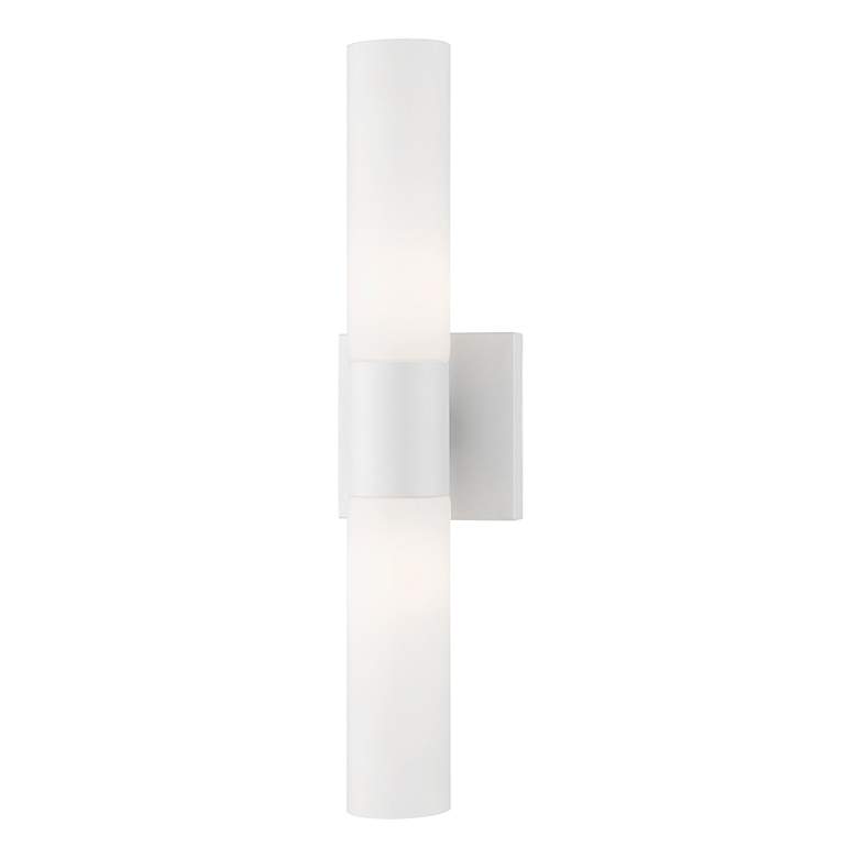 Image 5 Aero 17 3/4" High Textured White ADA 2-Light Wall Sconce more views