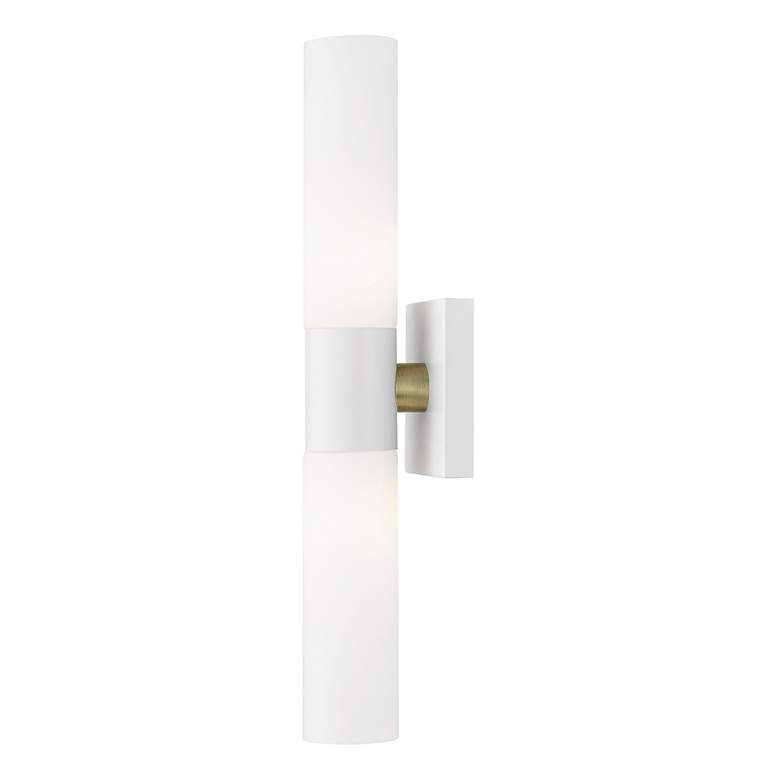 Image 6 Aero 17 3/4" High Textured White ADA 2-Light Wall Sconce more views