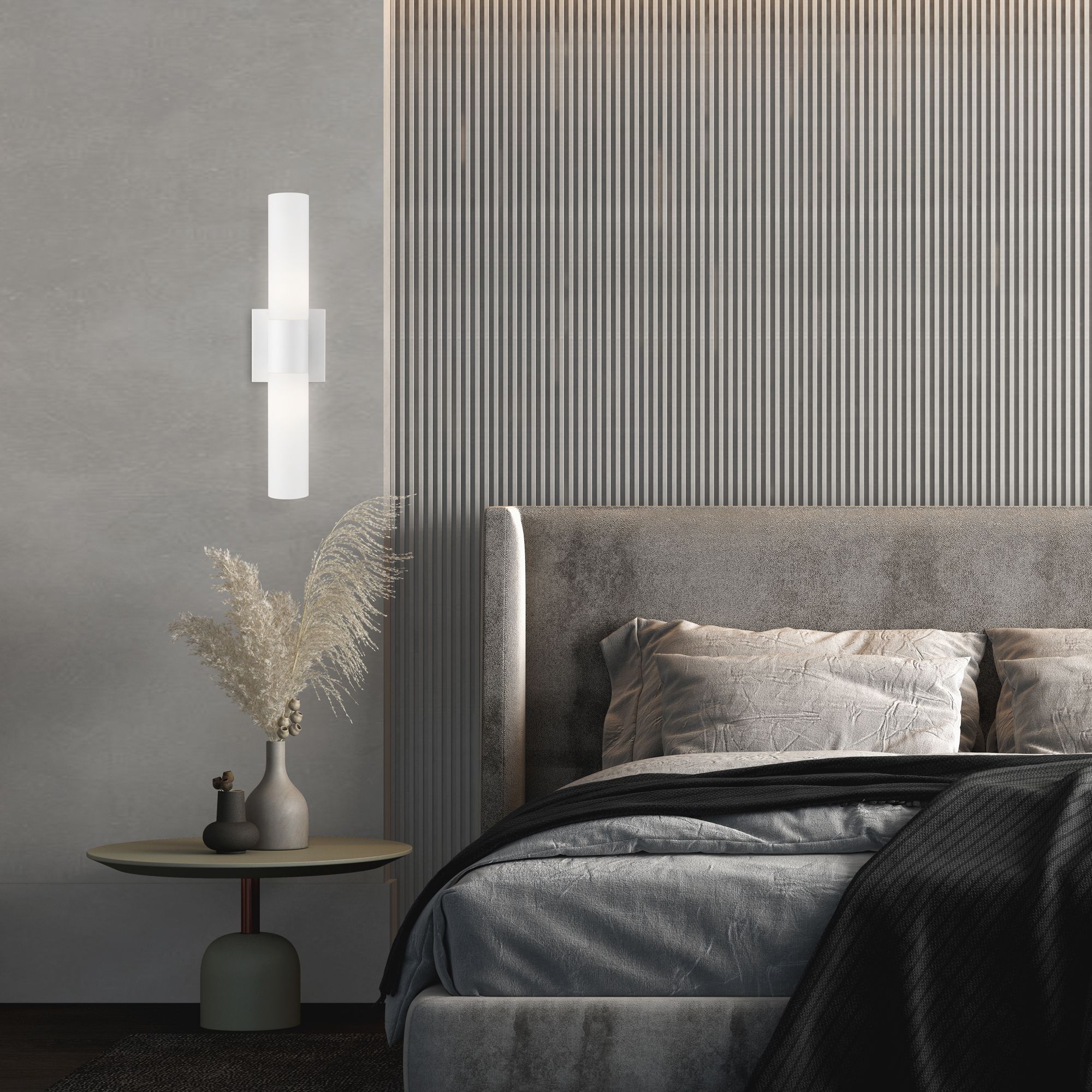 Aero 17 3/4" High Textured White ADA 2-Light Wall Sconce