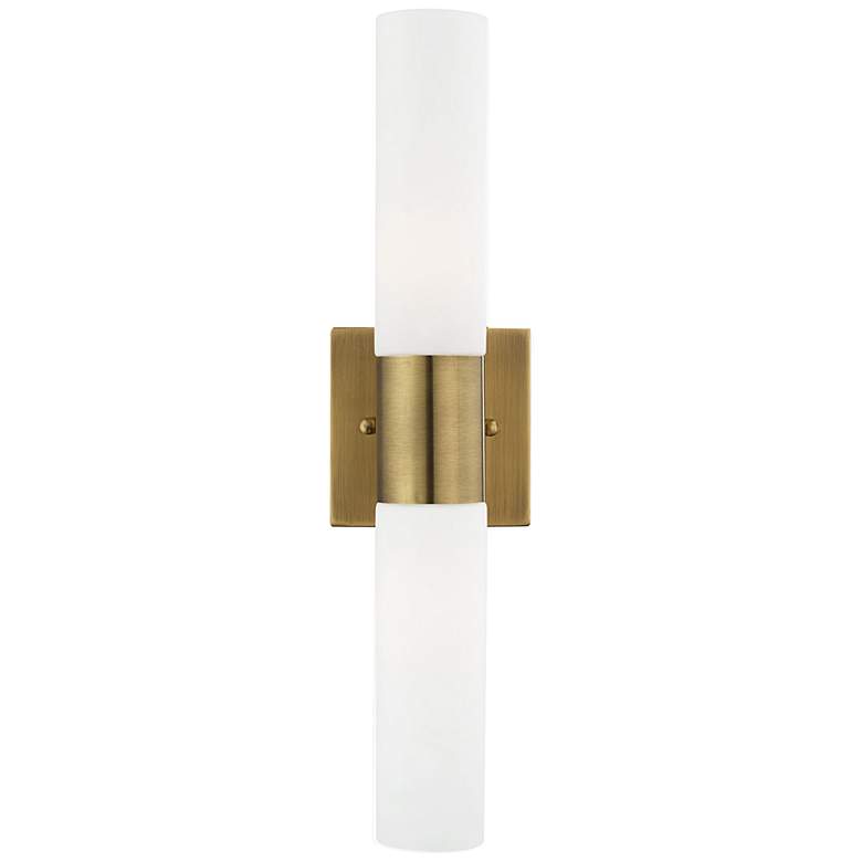 Image 3 Aero 17 3/4" Wide Antique Brass ADA 2-Light Bath Light
