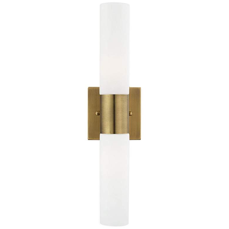 Image 3 Aero 17 3/4 inch Wide Antique Brass ADA 2-Light Bath Light