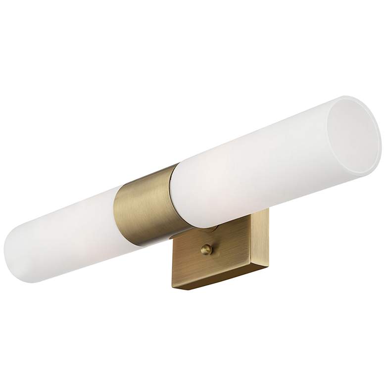 Image 7 Aero 17 3/4" Wide Antique Brass ADA 2-Light Bath Light more views