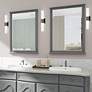 Aero 17 3/4" Wide Black Chrome 2-Light Vanity Bath Light in scene