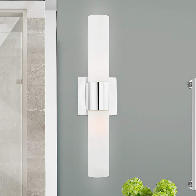 Image 2 Aero 17 3/4" Wide Polished Chrome 2-Light Vanity Bath Light