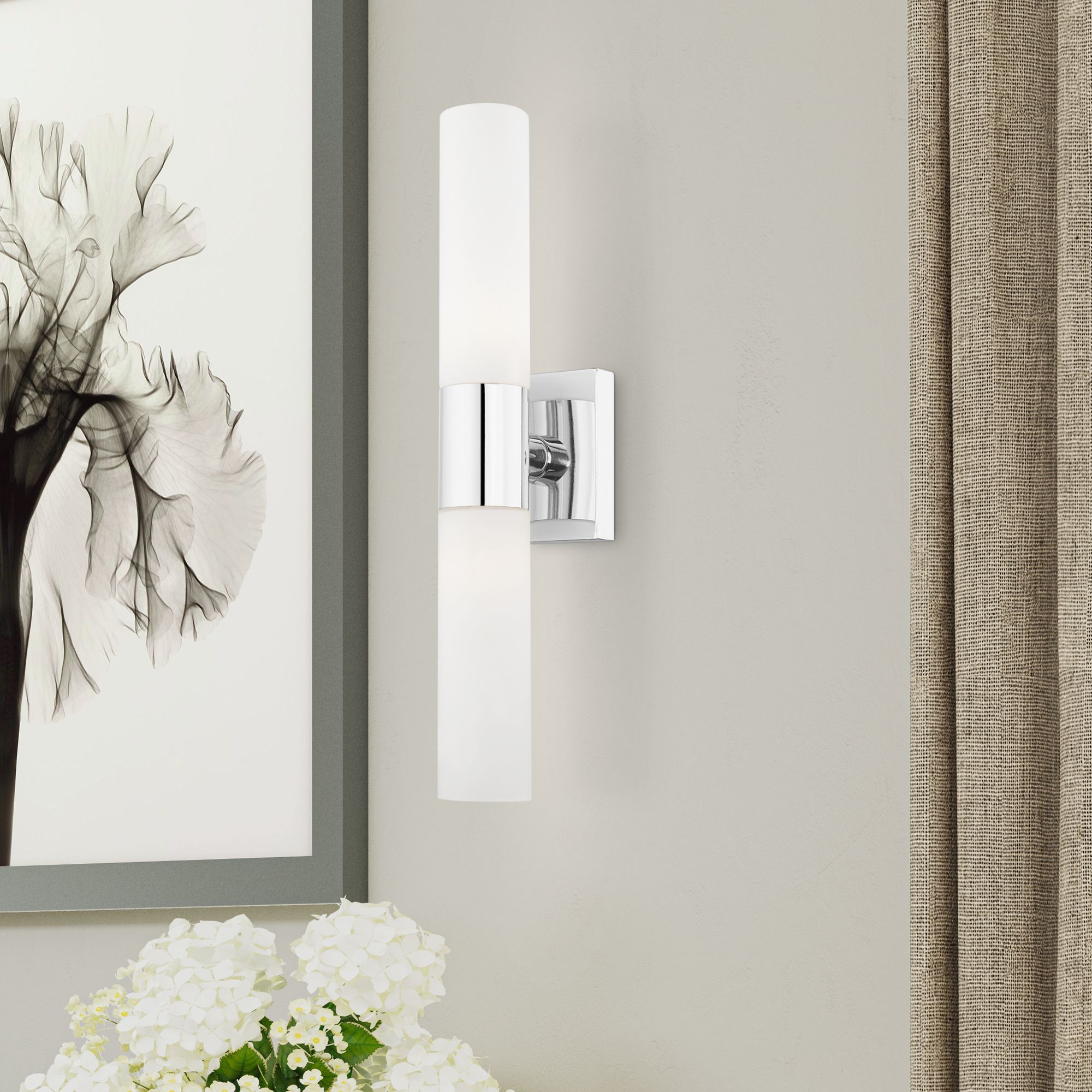 Aero 17 3/4" Wide Polished Chrome 2-Light Vanity Bath Light in scene