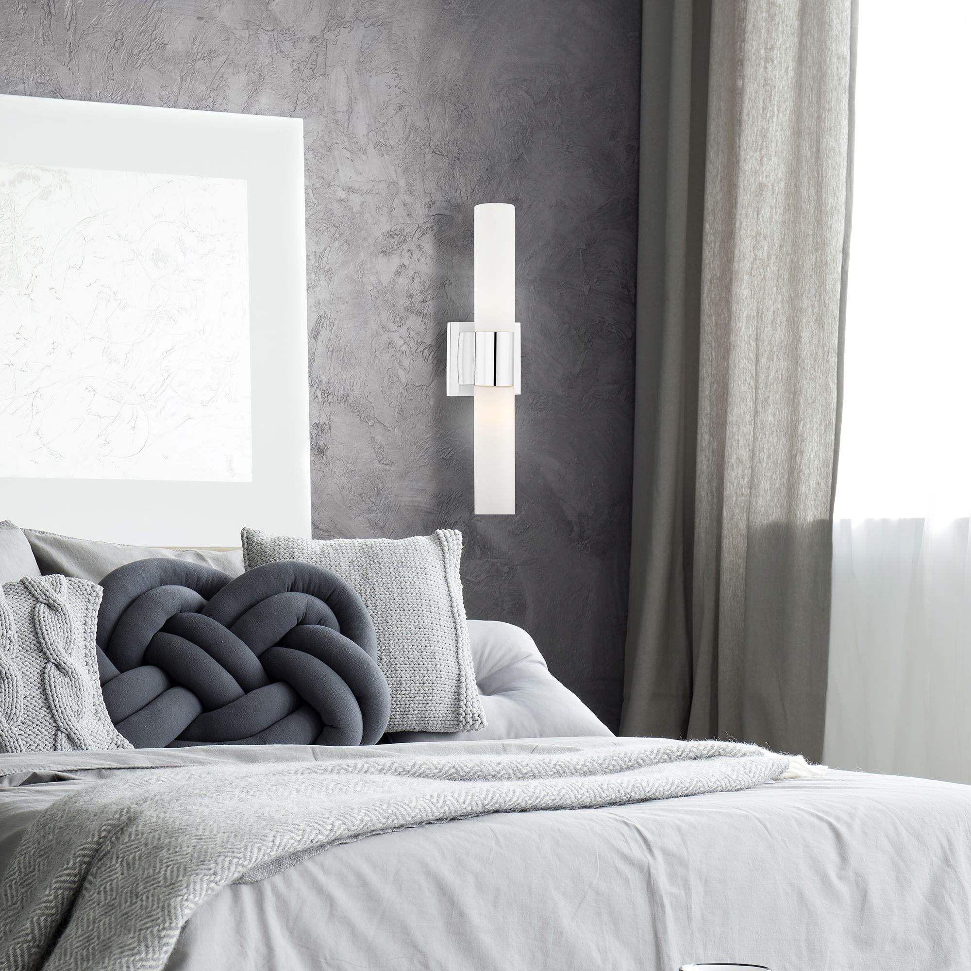 Aero 17 3/4" Wide Polished Chrome 2-Light Vanity Bath Light in scene