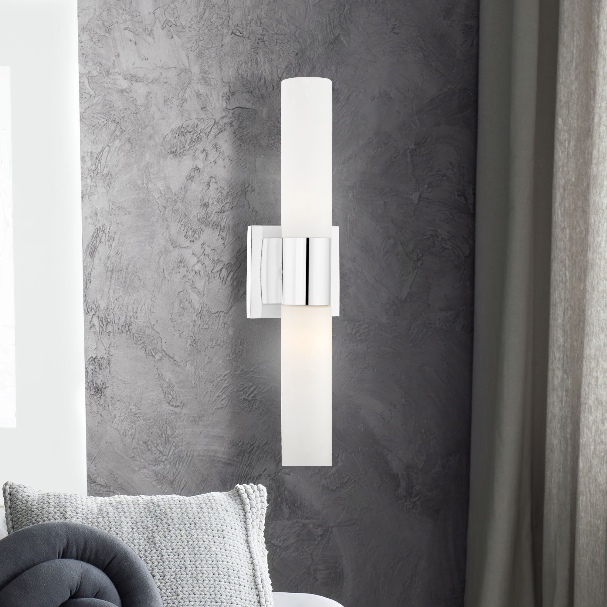 Aero 17 3/4" Wide Polished Chrome 2-Light Vanity Bath Light in scene