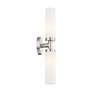 5_Aero 18" High Brushed Nickel 2-Light Tubular Wall Sconce more views