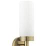 Aero 19 1/4"W Antique Brass White Glass 2-Light Bath Light