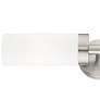Aero 19 1/4"W Brushed Nickel White Glass 2-Light Bath Light