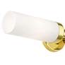 Aero 19 1/4"W Polished Brass White Glass 2-Light Bath Light