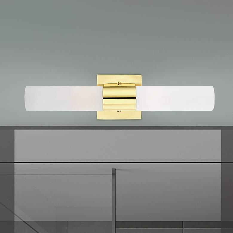 Image 1 Aero 2 Light Polished Brass ADA Bath Vanity